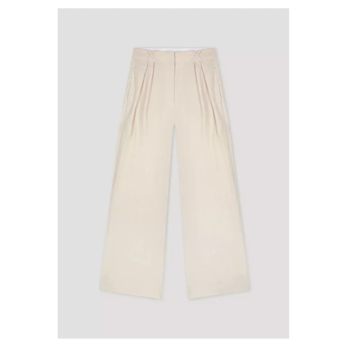 Tailored Linen-Blend Trousers - Cream - DUNE + SALT