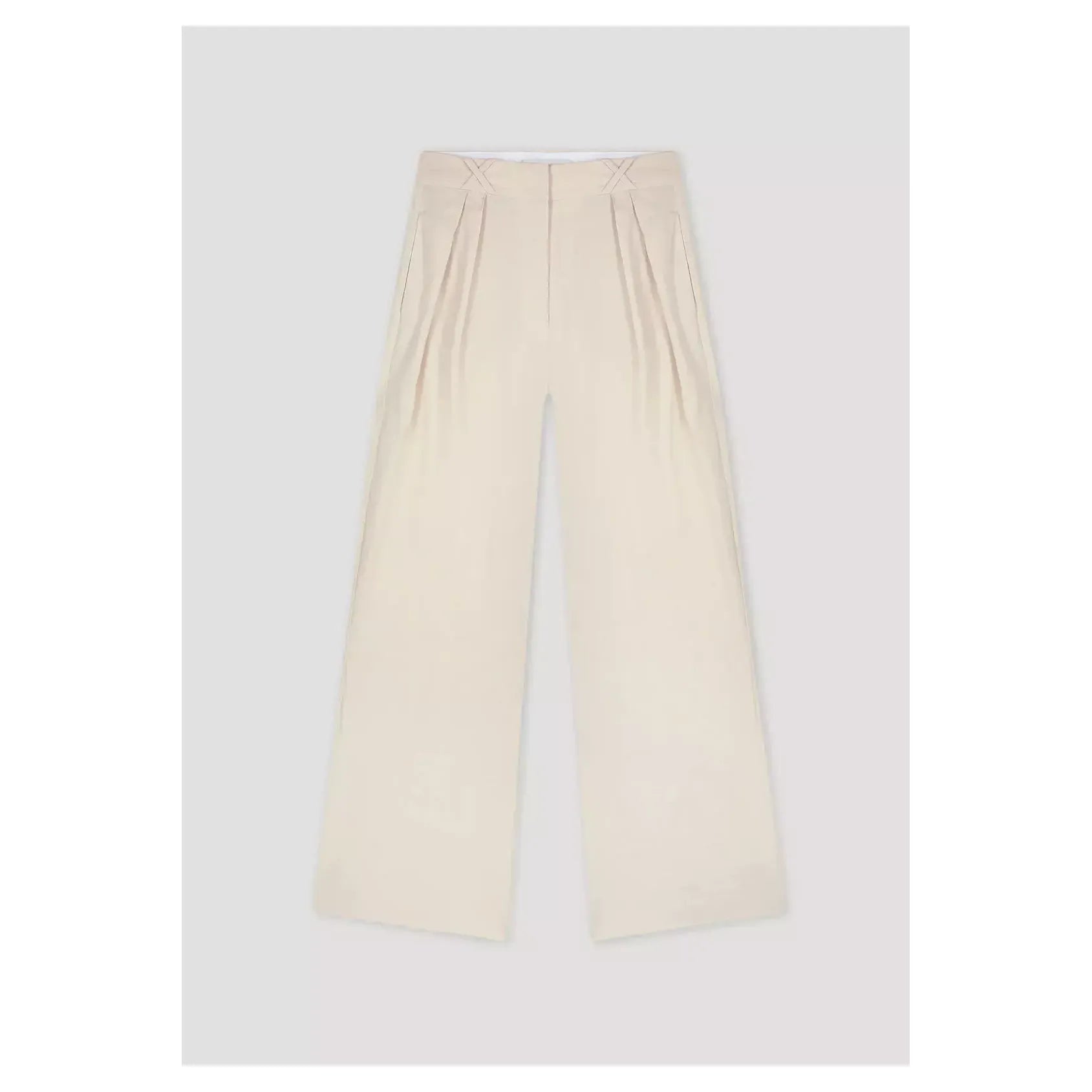 Tailored Linen-Blend Trousers - Cream - DUNE + SALT