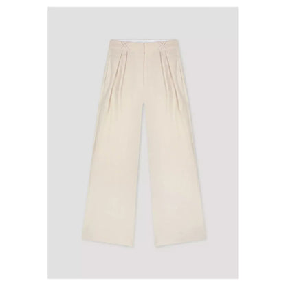 Tailored Linen-Blend Trousers - Cream - DUNE + SALT
