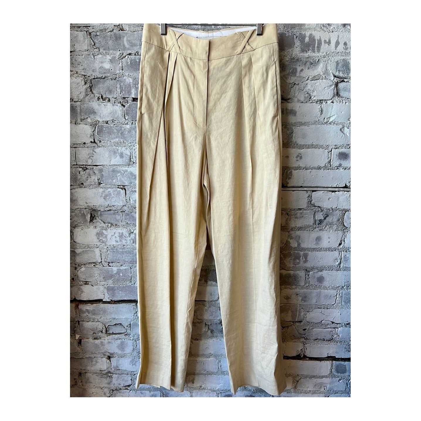 Tailored Linen-Blend Trousers - Cream - DUNE + SALT