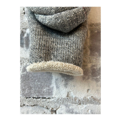 Men's double-face crew socks in medium gray by Rototo, showcasing the soft, double-layer fabric and stylish design.