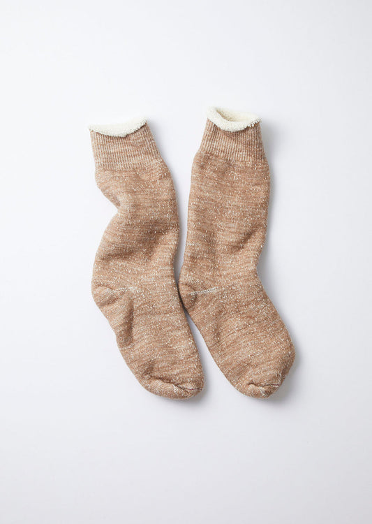 Double-Face Crew Socks - Camel - DUNE + SALT