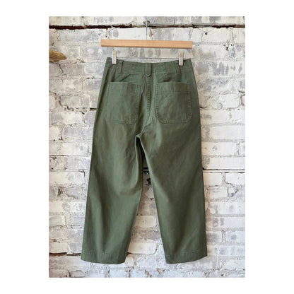 Closed Women's Rovea Relaxed Pants in Matcha Green, showing soft fabric and relaxed fit on a woman.