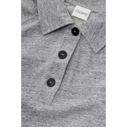 Women's Rugby Longsleeve in Light Grey Melange by Closed, featuring a comfortable fit and casual style.