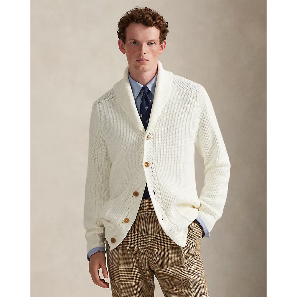 Cotton Shawl Collar Cardigan - Nevis - DUNE + SALT