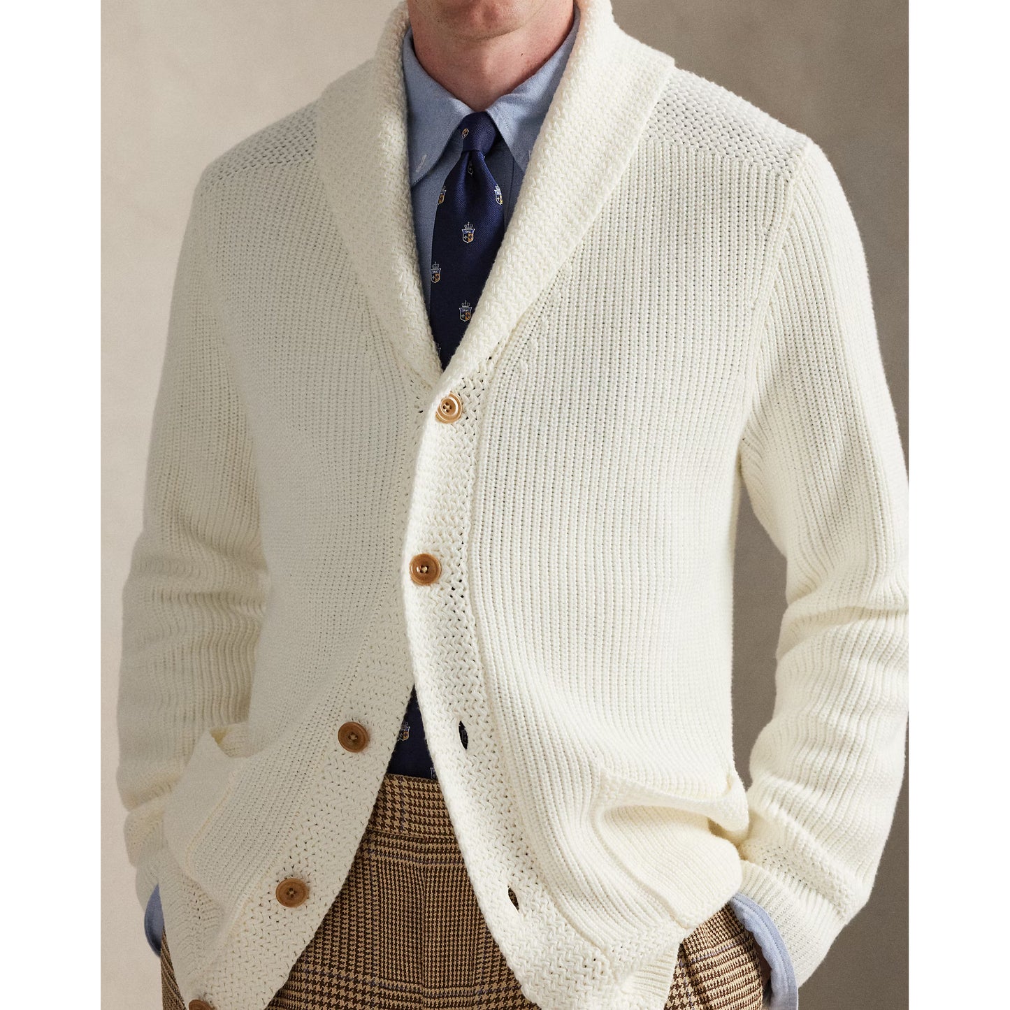 Cotton Shawl Collar Cardigan - Nevis - DUNE + SALT