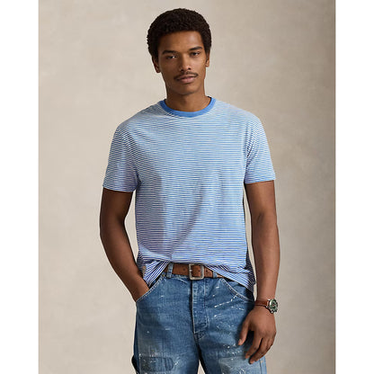 Classic Fit Striped Jersey T-Shirt - Dakota Blue Multi - DUNE + SALT