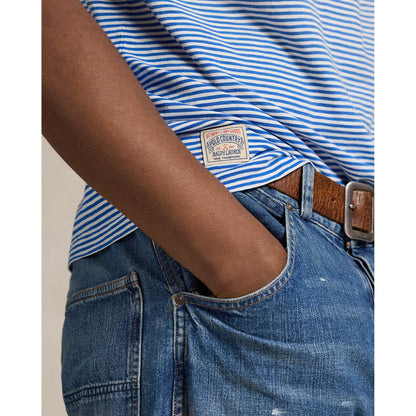 Classic Fit Striped Jersey T-Shirt - Dakota Blue Multi - DUNE + SALT