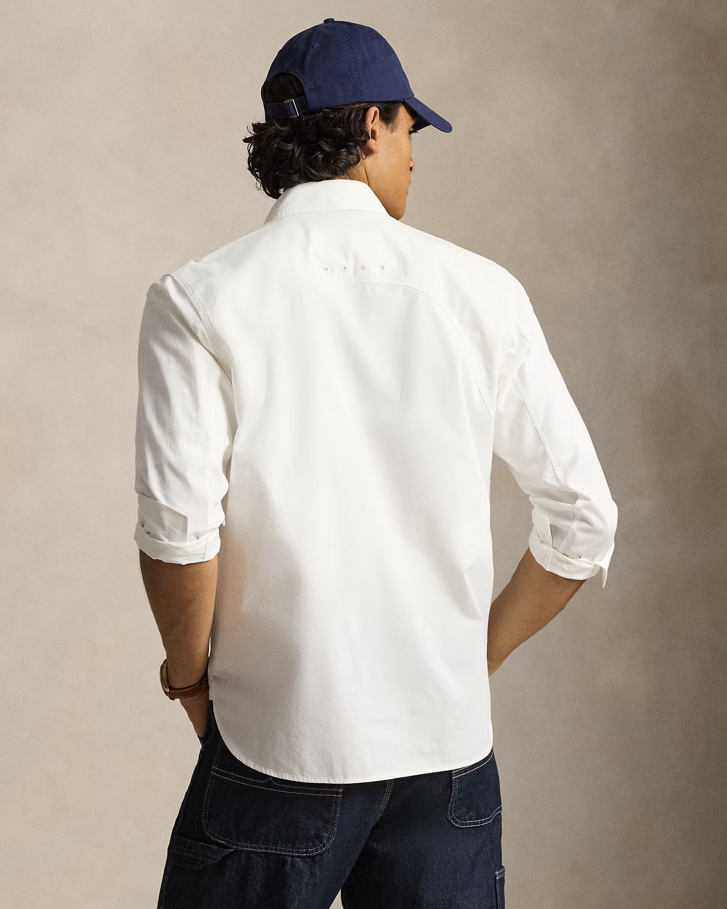 Classic Fit Sateen Workshirt - White - DUNE + SALT