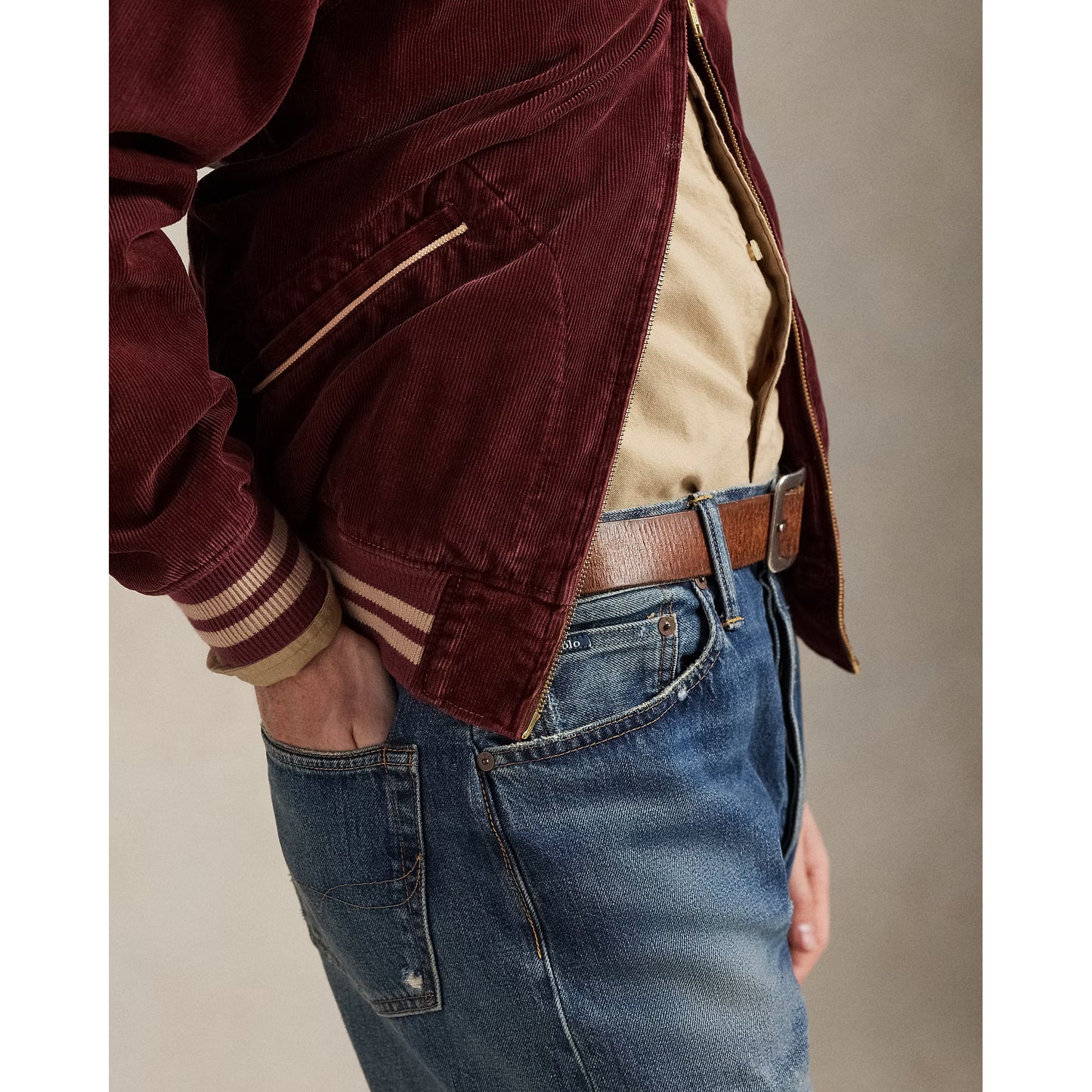 Heritage Straight Distressed Jean - Kensington Wash - DUNE + SALT