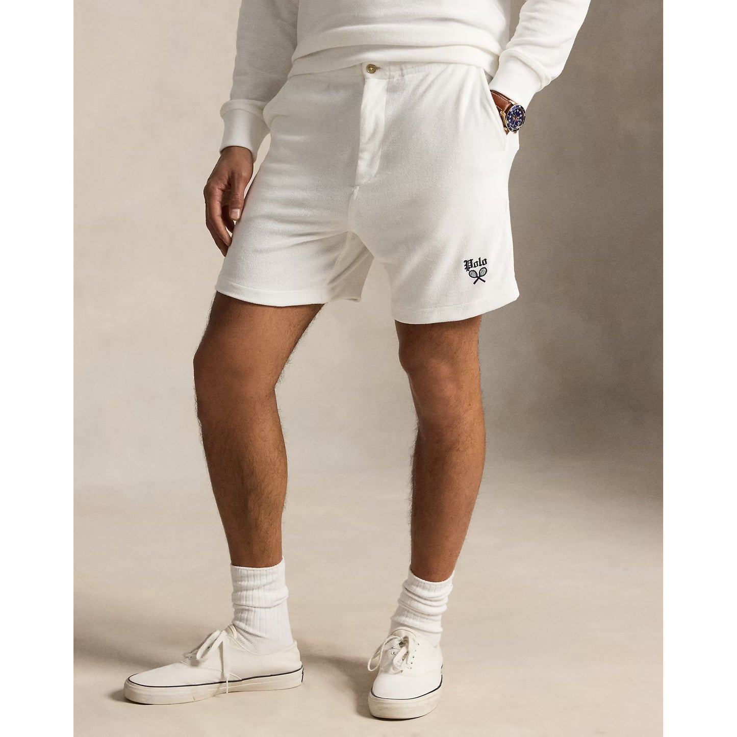 Island Fleece Pull-On Short - White - DUNE + SALT
