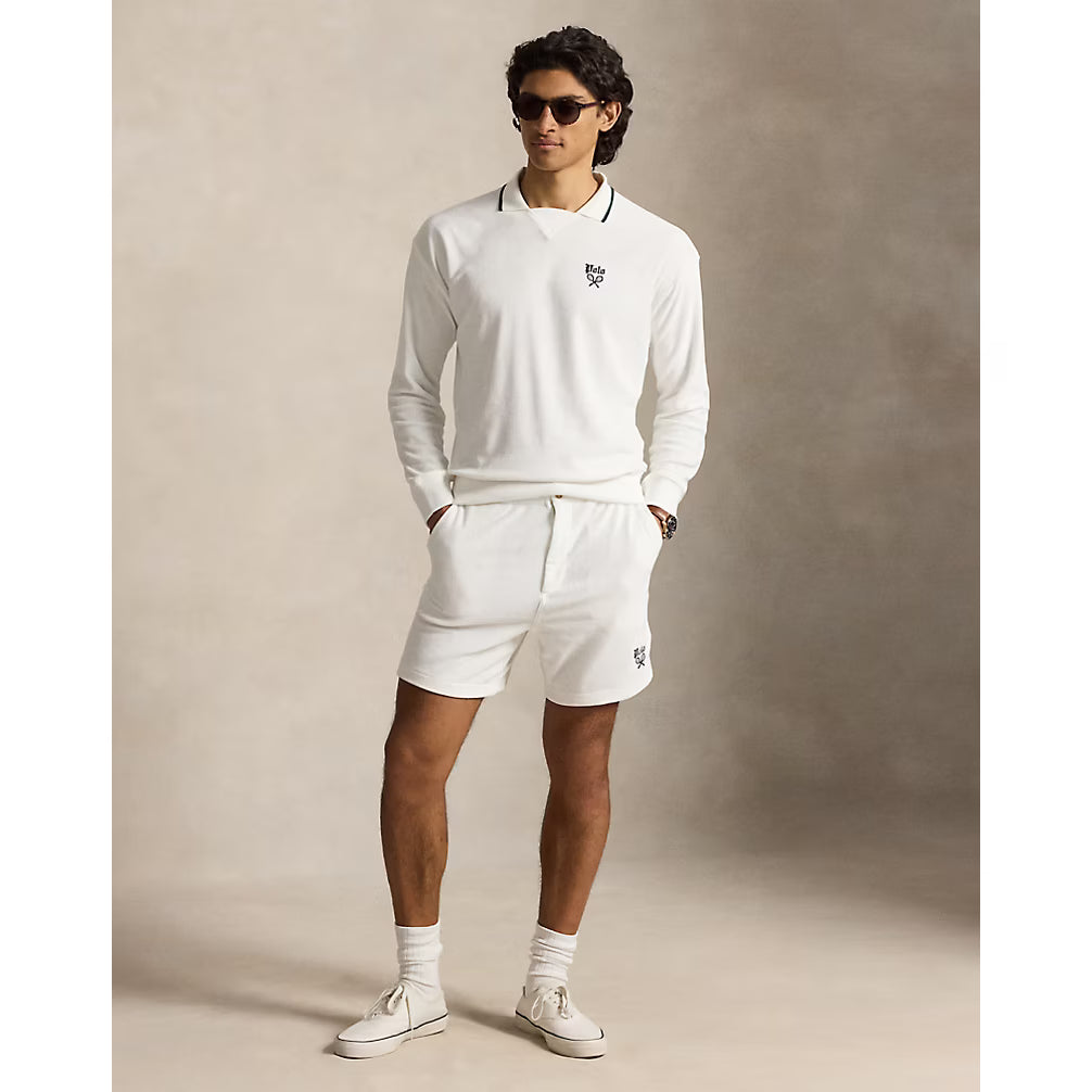 Island Fleece Pull-On Short - White - DUNE + SALT