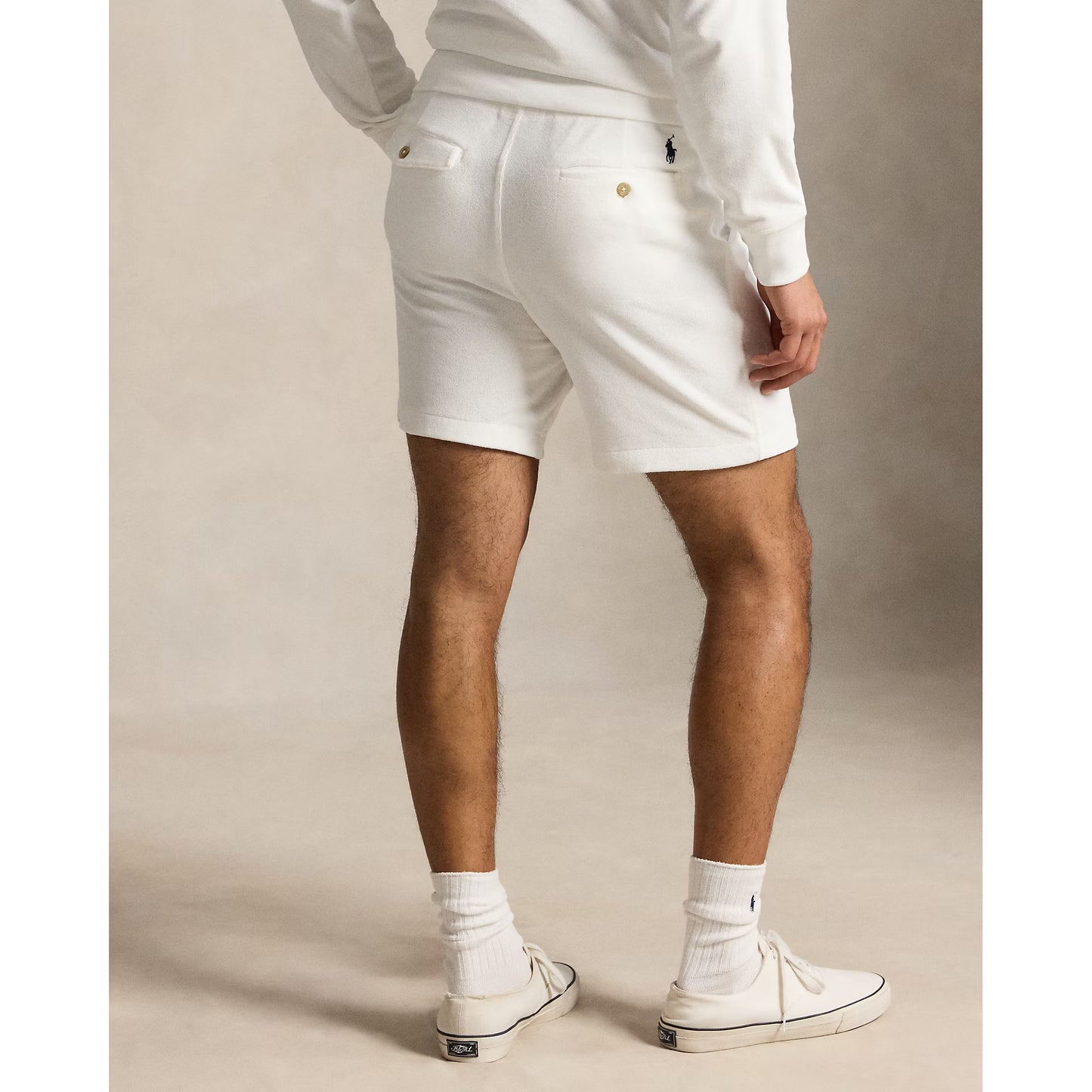 Island Fleece Pull-On Short - White - DUNE + SALT