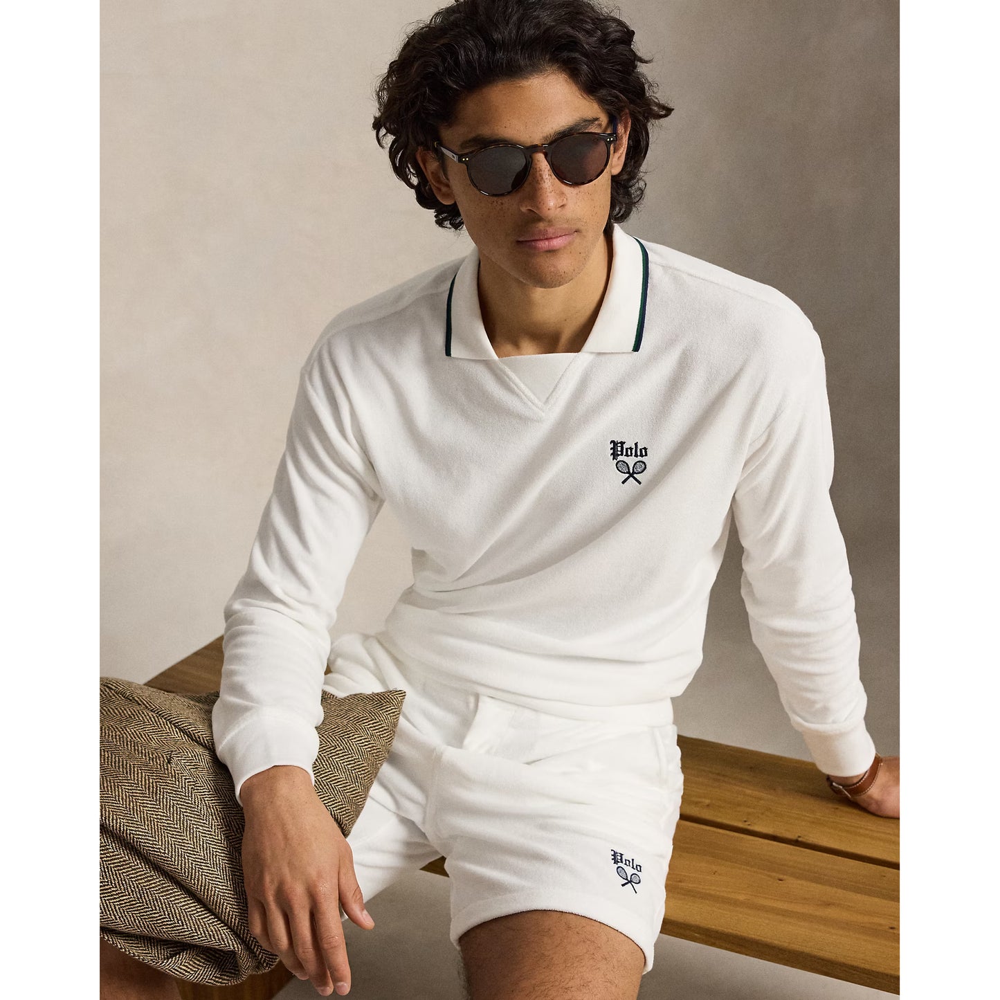 Island Fleece Pull-On Short - White - DUNE + SALT