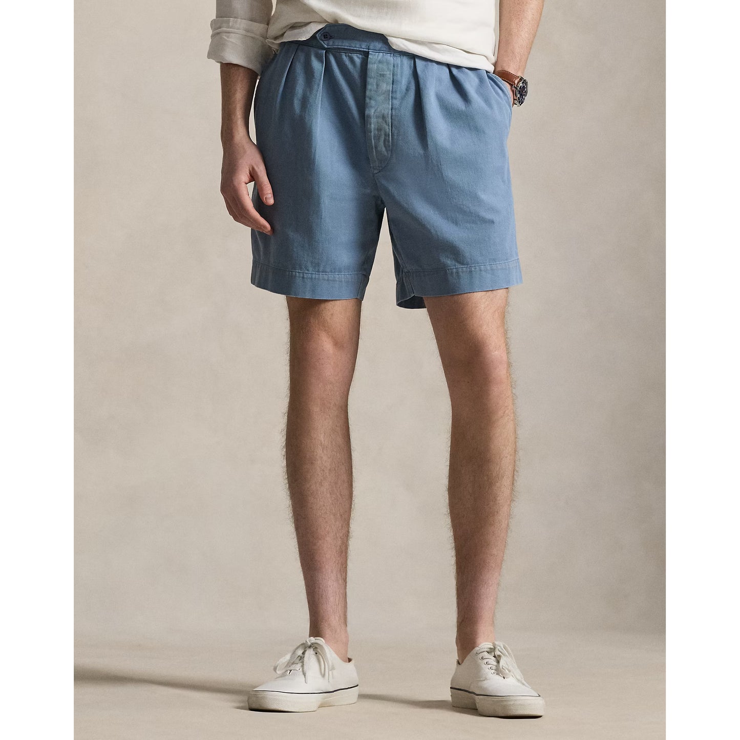 7-Inch Relaxed Fit Twill Officer’s Short - Les Fades - DUNE + SALT