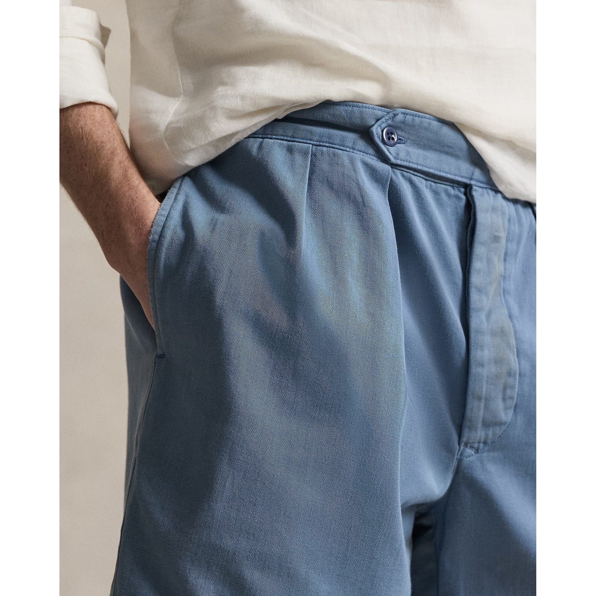 7-Inch Relaxed Fit Twill Officer’s Short - Les Fades - DUNE + SALT