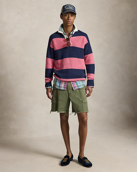 Cotton Drawstring Cargo Short (8" Inseam) - Garden Trail - DUNE + SALT