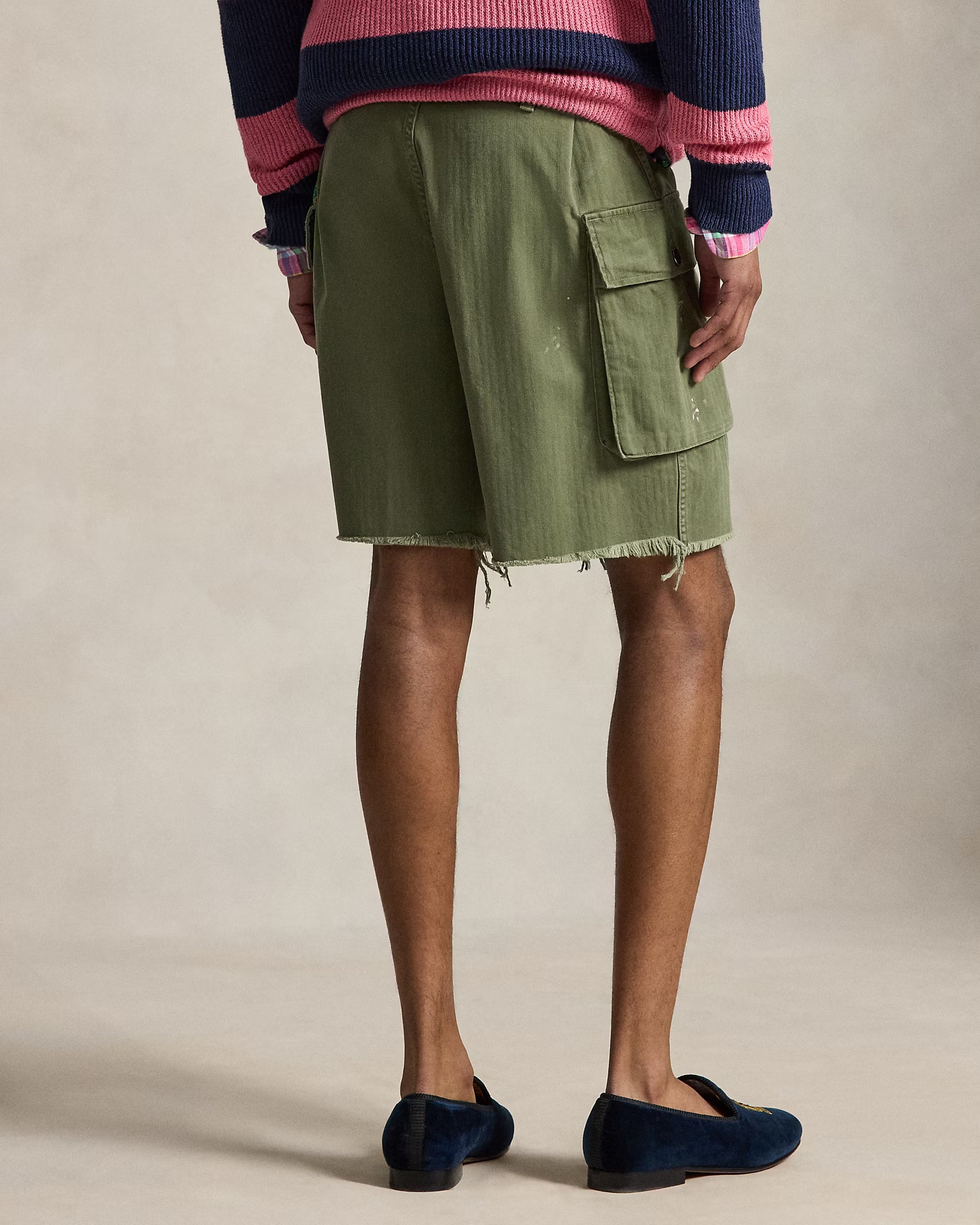 Cotton Drawstring Cargo Short (8" Inseam) - Garden Trail - DUNE + SALT