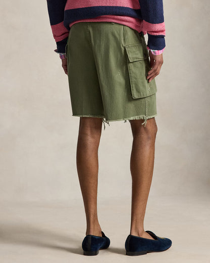 Cotton Drawstring Cargo Short (8" Inseam) - Garden Trail - DUNE + SALT