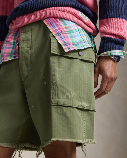 Cotton Drawstring Cargo Short (8" Inseam) - Garden Trail - DUNE + SALT