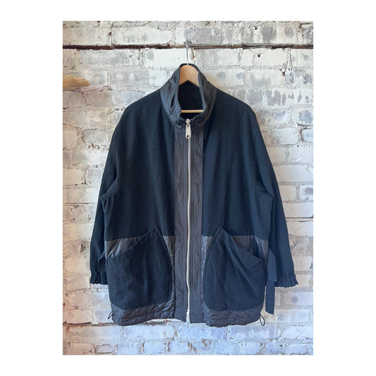 High Density Twill Reversible Military Jacket - Black - DUNE + SALT