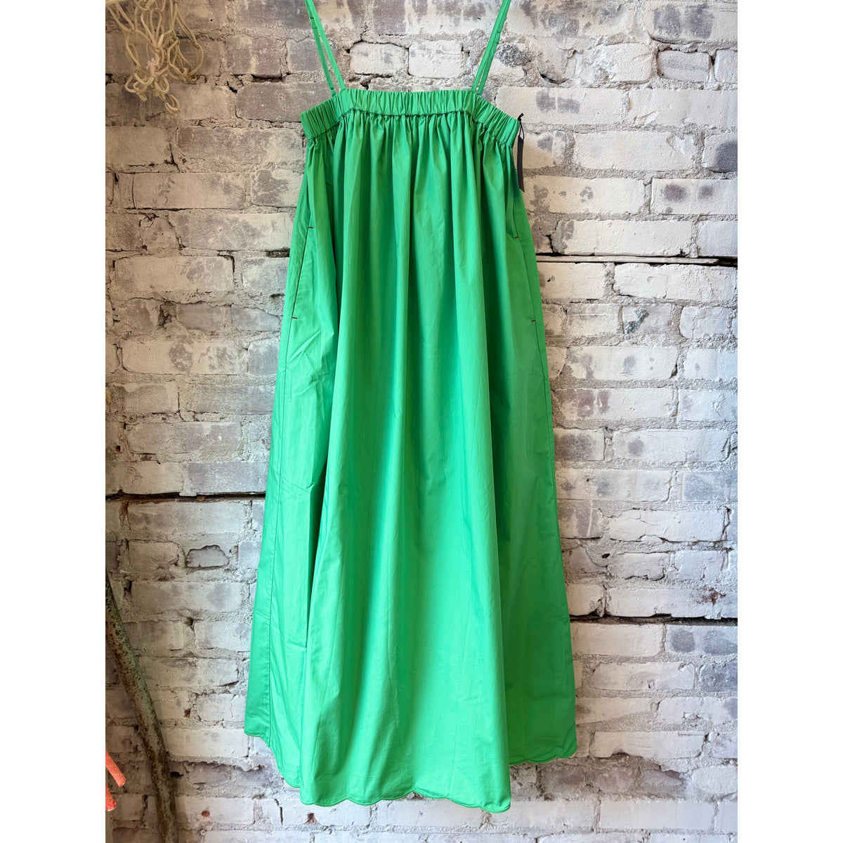 Women's Mojito Scallop Dress by Brazeau Tricot featuring a fitted silhouette and scalloped hem in soft fabric.