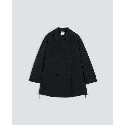 Women's black Scarlett jacket by Aspesi, stylish outerwear with a sleek fit and modern design, shown on a model.