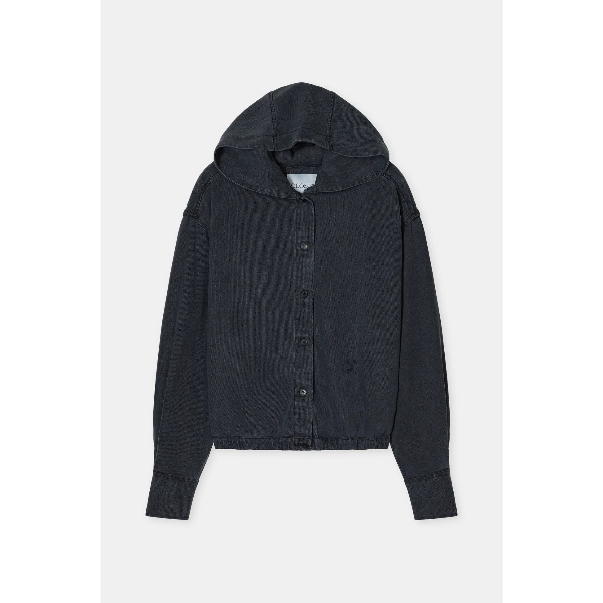 Hooded Lyocell Button-Down - Black - DUNE + SALT