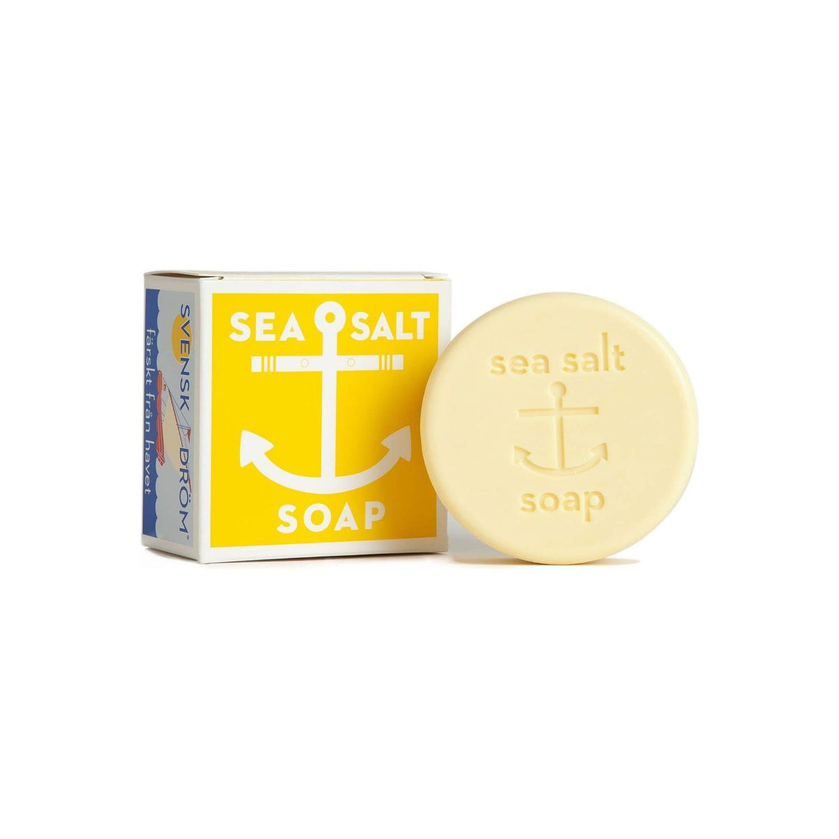 Kalastyle Soap Co. sea salt lemon soap accessory with bright yellow soap bar and natural sea salt texture on the surface.
