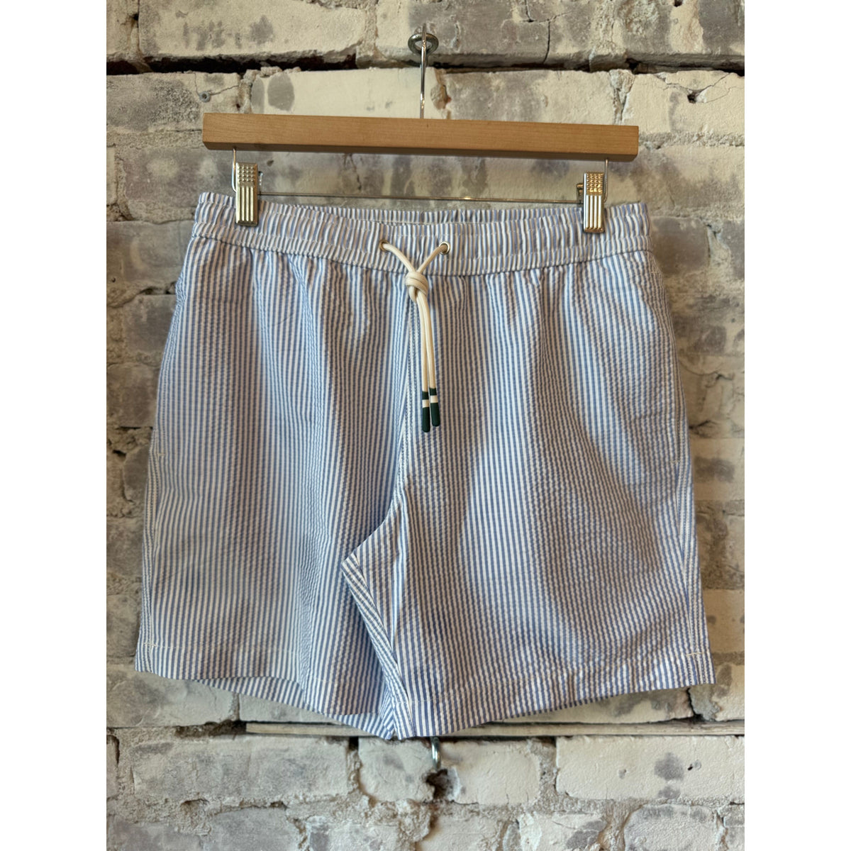 Hartford Men's Seersucker Woven Swimshort - Indigo Light Slate Gray