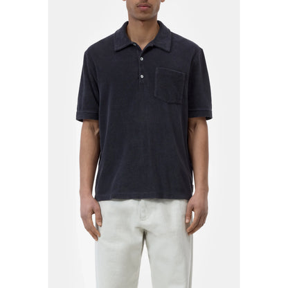 Men's short sleeve polo shirt in Magma Black by Closed Men's, featuring a classic fit and soft cotton fabric.