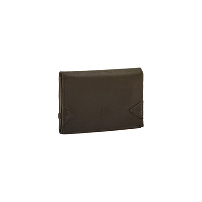 Tri-Fold Wallet in Vintage Leather - Black - DUNE + SALT