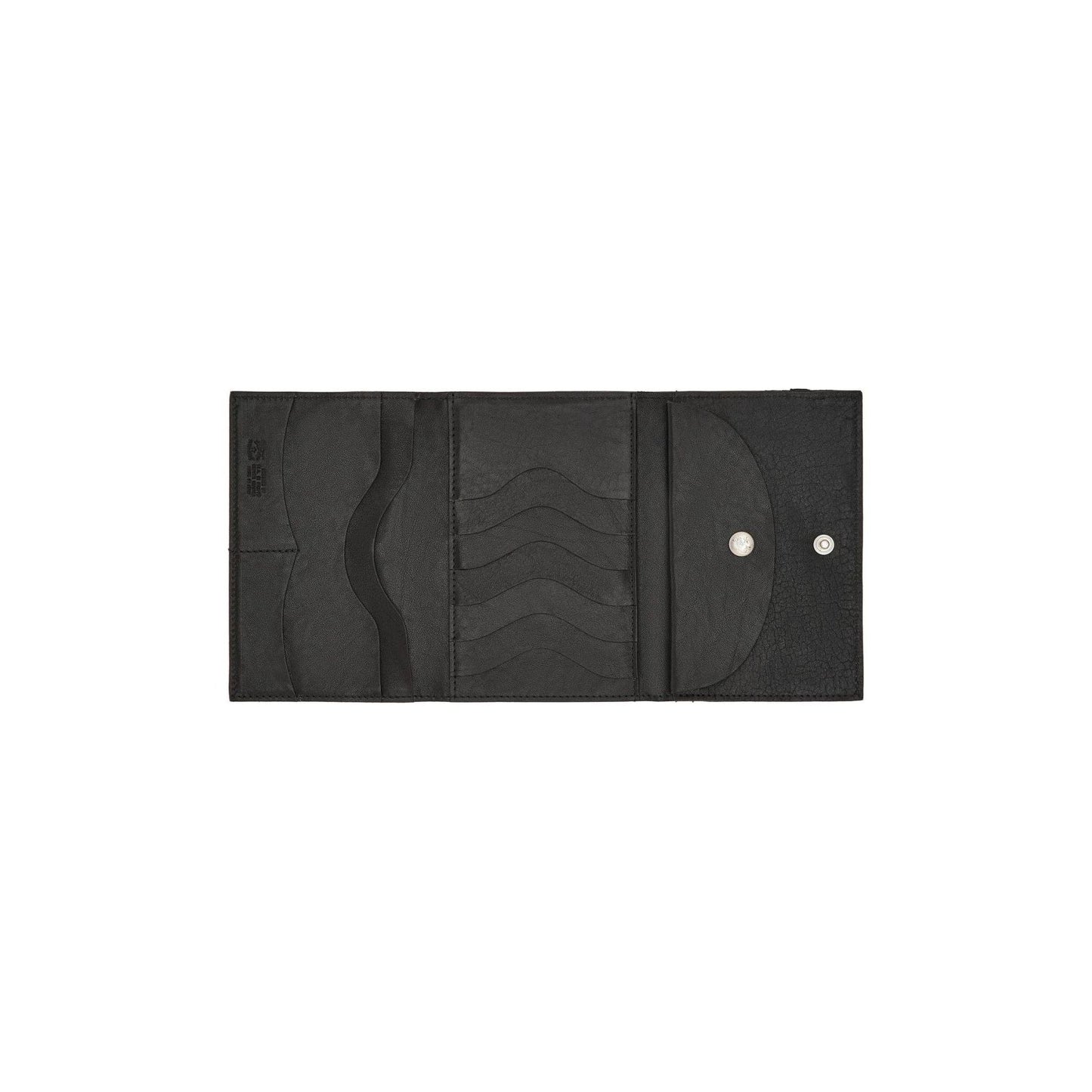 Tri-Fold Wallet in Vintage Leather - Black - DUNE + SALT