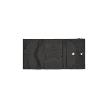 Tri-Fold Wallet in Vintage Leather - Black - DUNE + SALT