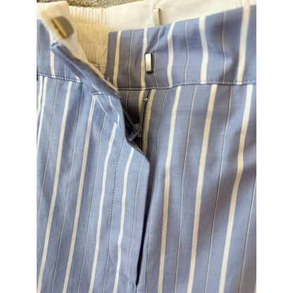 Women's Soulmate Twill Shorts in blue and white stripe by ACARIA STUDIO, shown with a relaxed fit and stylish design.