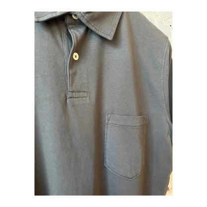 Men's Hartford Thunder SS Cotton Jersey Polo shirt in blue, featuring a classic collar and short sleeves.