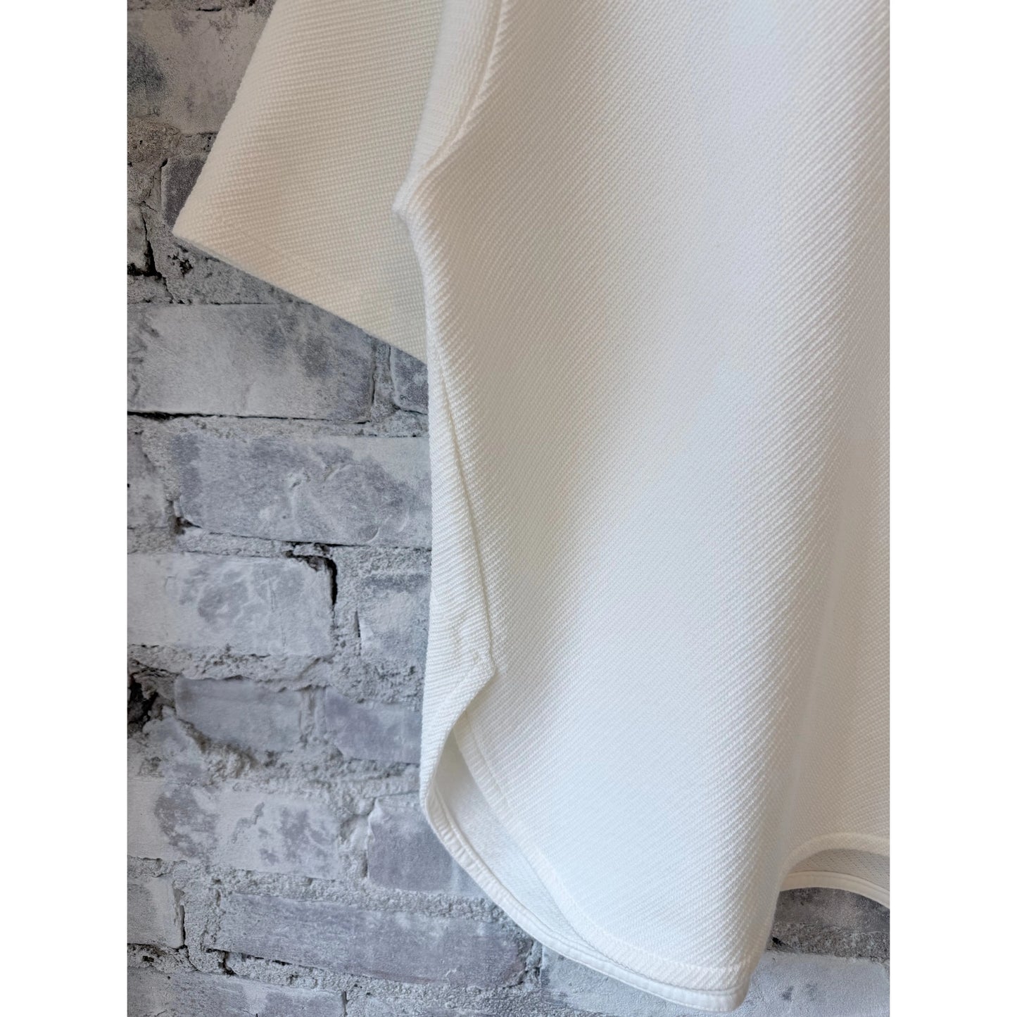 Women's white V::Room SS Cotton Mesh Crew Tee, lightweight and breathable cotton mesh fabric, casual crew neck design.