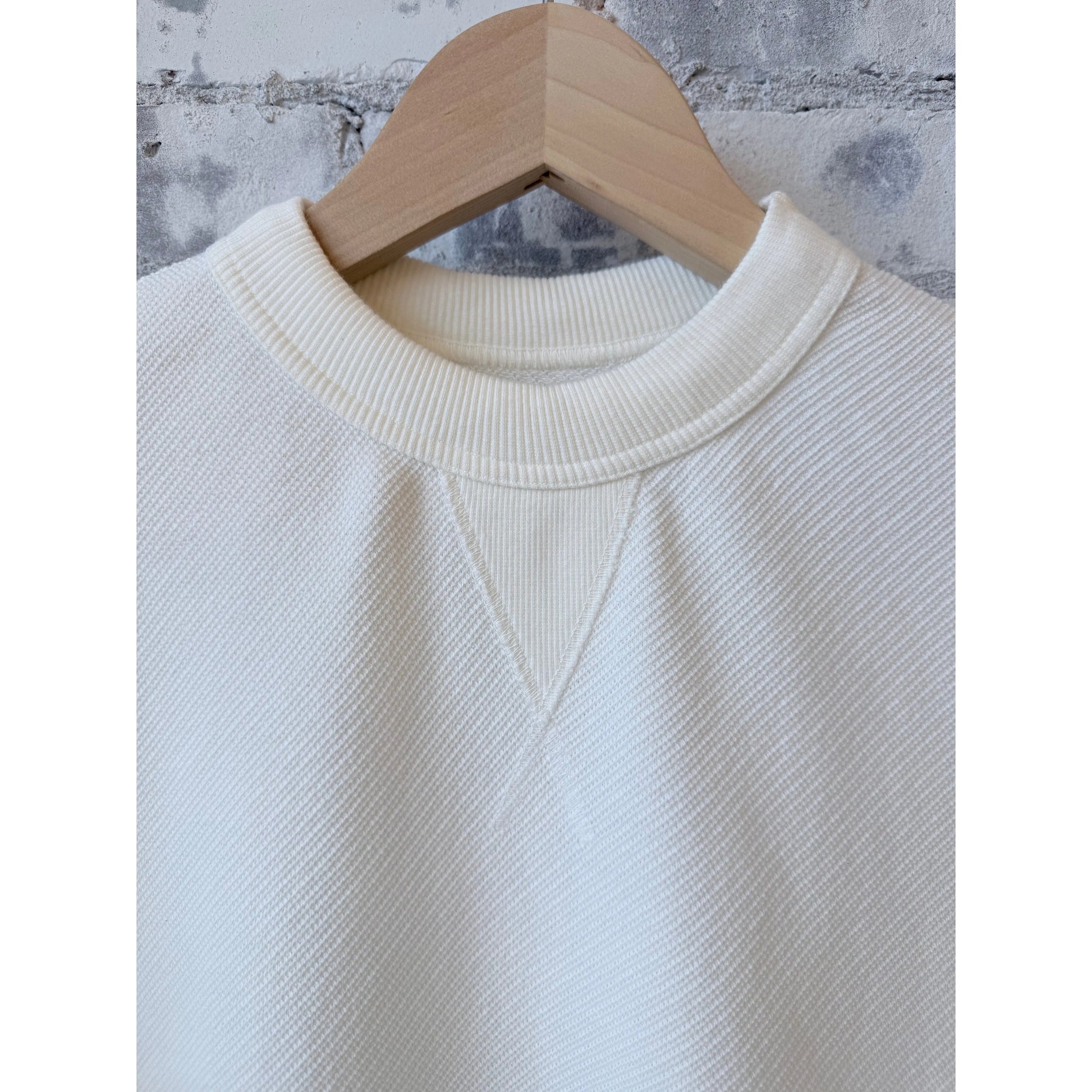 White women's SS Cotton Mesh Crew Tee by V::Room, showcasing a comfortable breathable mesh fabric and classic crew neckline.