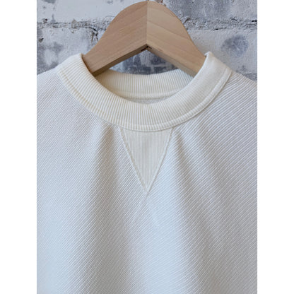 White women's SS Cotton Mesh Crew Tee by V::Room, showcasing a comfortable breathable mesh fabric and classic crew neckline.