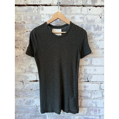 V::Room SS Hi-Soft Jersey 'Narrow Neck' Crew - Black Dark Slate Gray