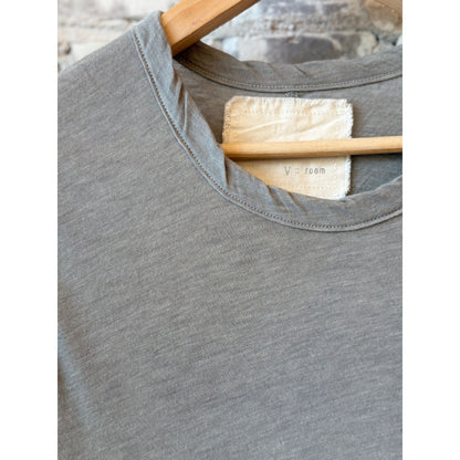 V::Room SS Hi-Soft Jersey 'Narrow Neck' Crew - Charcoal Light Slate Gray