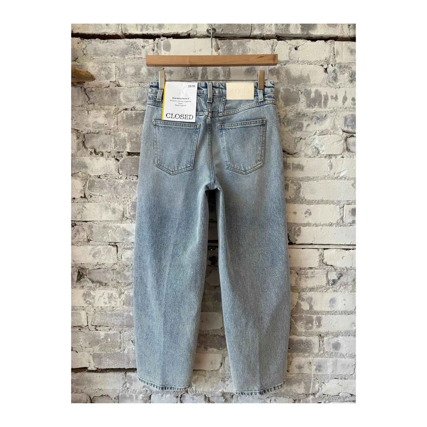 Light blue women's Stover-X Comfort Stretch Relaxed Jean by Closed Women's, showing a casual fit and classic denim texture.