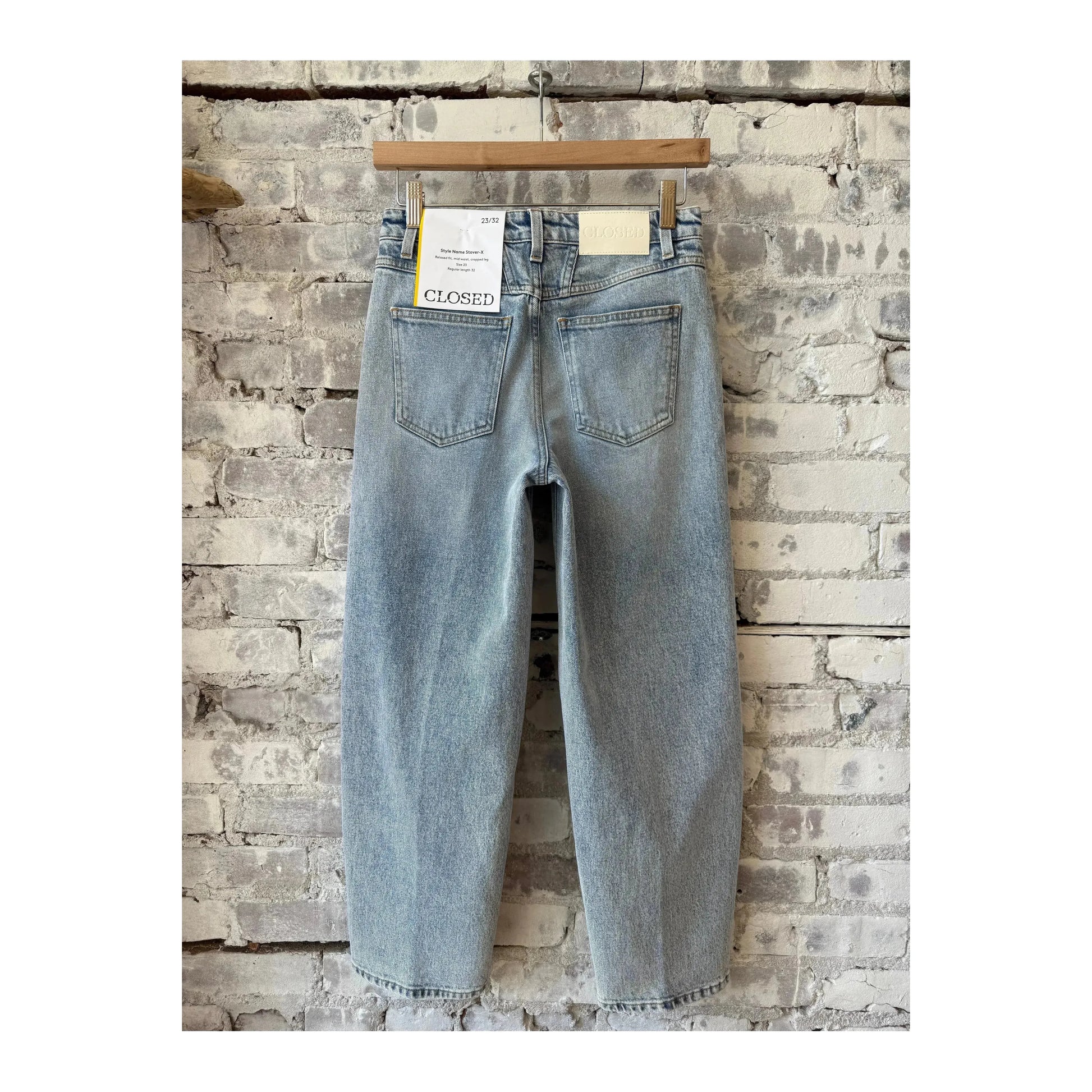Light blue women's Stover-X Comfort Stretch Relaxed Jean by Closed Women's, showing a casual fit and classic denim texture.