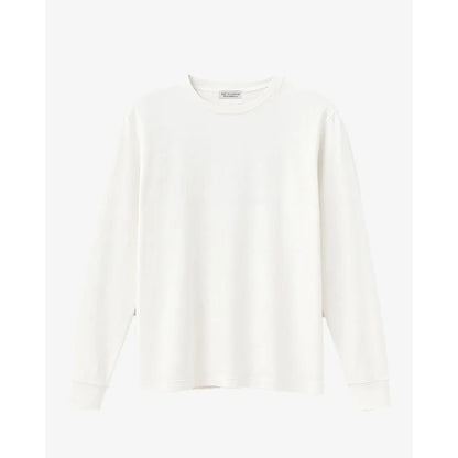 Men's white Super Soft Supima LS Tee by Ace Rivington, featuring a long-sleeve design and a smooth, high-quality fabric.
