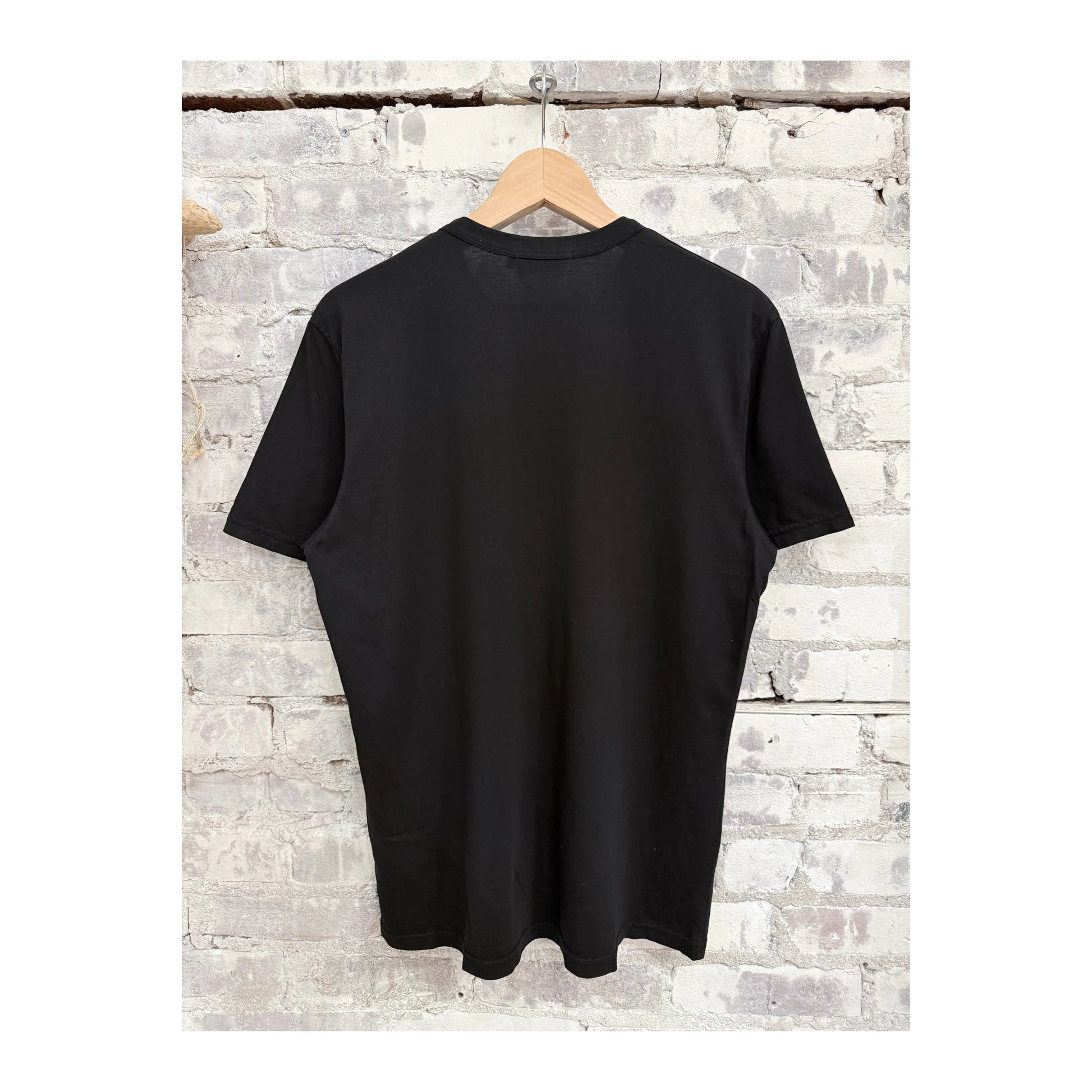 Men's black Supima SS Crewneck Tee by Ace Rivington, shown flat with short sleeves and crew neckline.