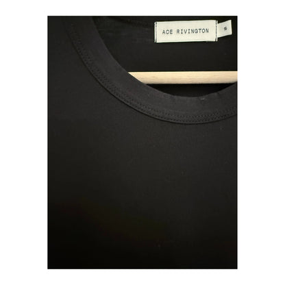 Men's black Supima SS crewneck tee by Ace Rivington, showcasing a smooth fabric and classic fit on a neutral background.