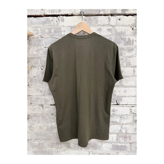 Men's Supima SS Crewneck Tee in military green by Ace Rivington, featuring a classic crewneck design and soft cotton fabric.