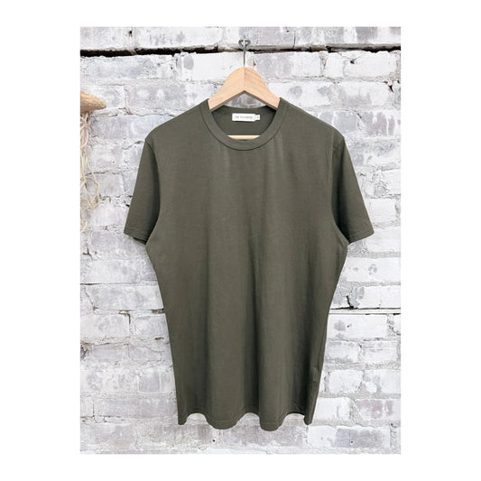 Men's Supima SS Crewneck Tee in military green by Ace Rivington, featuring a soft cotton fabric and classic fit.
