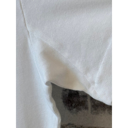 White women's jersey cotton T-shirt by Merz b. Schwanen, showcasing a soft, crisp fabric and classic fit.