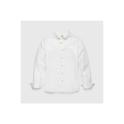 White men's Brian Slub Shirt by Surfside Supply, showcasing a relaxed fit and textured fabric with short sleeves.